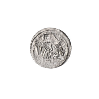 Denarius, Boleslaw III Krzywousty (prince of Poland; 1107–1138). Obverse: in the beaded border, a