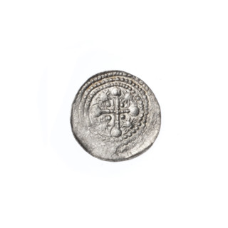 Denarius, Boleslaw III Krzywousty (prince of Poland; ca. 1107–1138). Obverse: in a beaded border, a