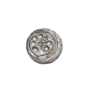 Denarius of Boleslaw III Krzywousty (Prince of Poland; r. 1107–1138). Obverse: in a beaded border,