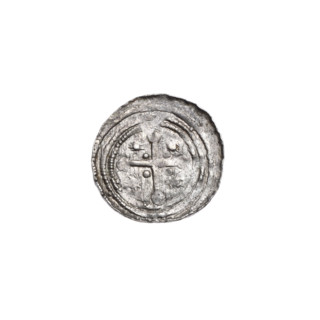Denarius, Boleslaw III Krzywousty (prince of Poland; 1107–1138). Obverse: in a beaded border, a