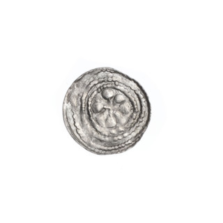 Denarius of Boleslaw III Krzywousty (prince of Poland; reign 1107–1138). Obverse: in a beaded