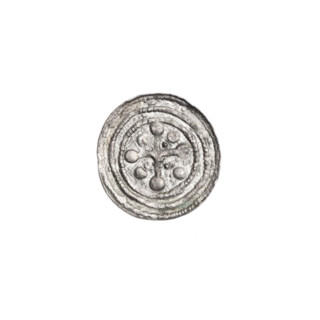 Denarius, Boleslaw III Krzywousty (prince of Poland; 1107–1138). Obverse: within a beaded border, a