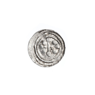 Denarius of Boleslaw III Krzywousty (prince of Poland; 1086–1138), ca. 1125–1138. Obverse: in a