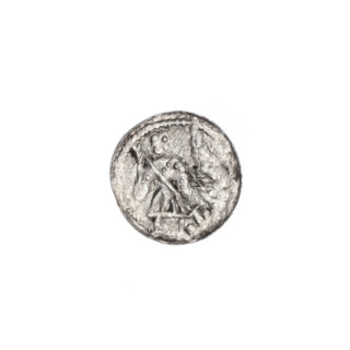 Denarius, Boleslaw III Krzywousty (Prince of Poland; 1086–1138). Obverse: in a beaded border, a