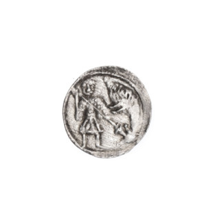 denarius, Boleslaw III Krzywousty (prince of Poland; 1107–1138), spearhead (issue mark),