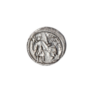 Denarius, Boleslaw III Krzywousty (Prince of Poland; 1107–1138), ca. 1125–1138. Obverse: in a