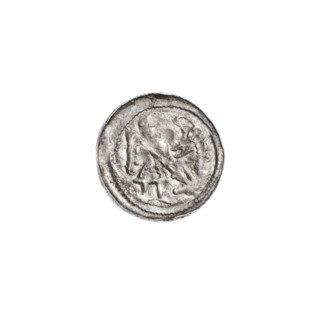 denarius, Boleslaw III Krzywousty (prince of Poland; 1086/1107–1138), allegories, spearhead (issue