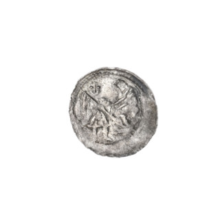 denarius, Boleslaw III Krzywousty (Prince of Poland; 1107–1138), allegories, spearhead (issue
