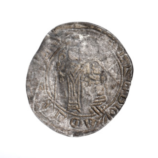 Bracteate, 1135–1138, Poland (Gniezno, Kraków). In a pearl border, on the left side facing right, a