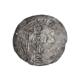 Bracteate, Boleslaw III Wrymouth (Prince of Poland; 1086–1138). Romanesque, c. 1135–1138. Obverse: