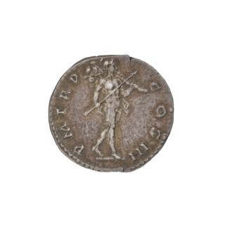 Denarius; Hadrian (76–138; Roman emperor 117–138); obverse: bust of Hadrian with laurel wreath