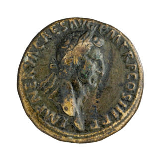 sestertius, Nerva (Roman Emperor ; 96-98), laurel wreaths, mules, carts; Nerva (Roman Emperor ;