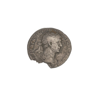 Denarius, Trajan (53–117; Roman emperor 98–117). Obverse: bust of the emperor right,