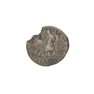 Denarius, Trajan (53–117; Roman emperor 98–117). Obverse: bust of the emperor to right with laurel