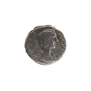 Denarius, ca. 196–211. Obverse: IVLIA AVGVSTA — bust of Julia Domna (Roman empress, 193–217) right,