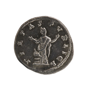 Denarius, Julia Domna (ca. 160–217; Roman empress 193–211). Obverse: IULIA AVGVSTA — bust of Julia