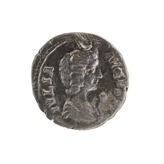 Denarius, Julia Domna (ca. 160–217), Roman empress (193–211); Septimius Severus (Roman emperor;