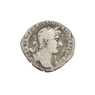 Denarius, Hadrian (76–138; Roman emperor 117–138). Obverse: Bust of Hadrian with laurel wreath