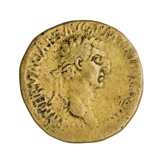 sestertius, Nerva (Roman Emperor; 96–98), obverse inscribed 'P NERVA CAES AVG PM TR P II COS III',