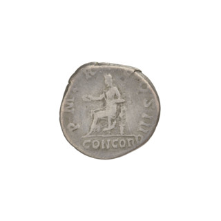 Denarius, Hadrian (76–138; Roman emperor 117–138). Obverse: bust of Hadrian with a laurel wreath