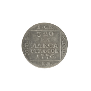 Silver crown groschen; maker: Brenn, Efraim (fl. 1774–1792); issuer: Stanislaw August Poniatowski