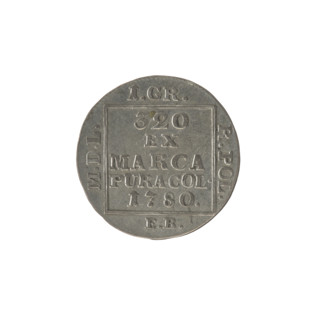silver Crown groschen, Stanislaw August Poniatowski (King of Poland; 1764–1795), Brenn, Efraim (fl.