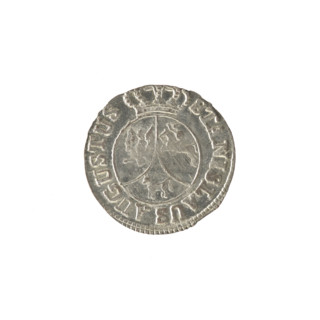 Crown six-coin of Stanislaw August Poniatowski (King of Poland; 1732–1798), 1794. Obverse: under a
