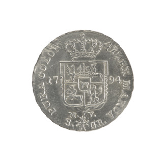 2 gold crown coins, Stanislaw August Poniatowski (King of Poland; 1732–1798). Obv.: Head of