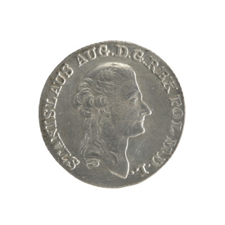 Gold crown, Stanislaw August Poniatowski (King of Poland; 1764–1795). Obverse: Head of Stanislaw