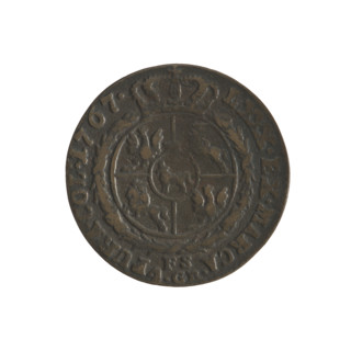 gold crown - forgery; Sylm, Frederick William (fl. 1765–1767) (for the original); Stanislaw August