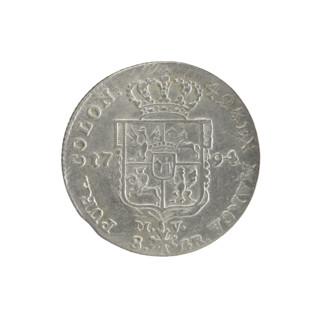 2 gold crown coins of Stanislaw August Poniatowski (King of Poland; 1764–1795). Obverse: Head of