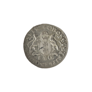 Gdansk trojak, 1765. Obverse: Under a crown, a tied royal monogram composed of the letters SAR with