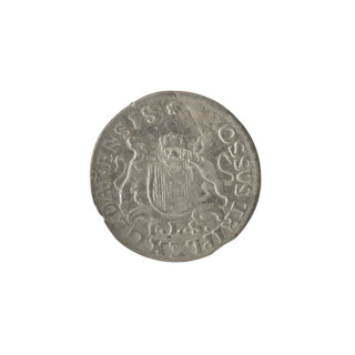 Obv.: Under the crown, a tied monogram composed of the letters SAR, on the sides: 17 - 66, pearl