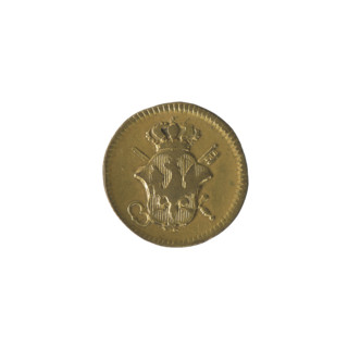 Weight for weighing ducats, 1768. Obverse: under a crown, a coat of arms with a crowned eagle;