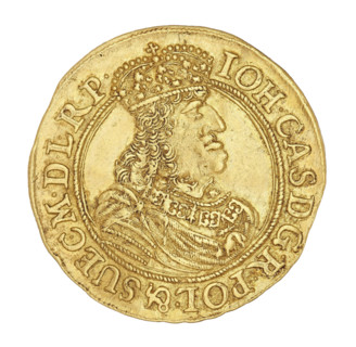 Gdansk ducat; maker: Lesse, Daniel (1656–1685); subject: John II Casimir Vasa (King of Poland,