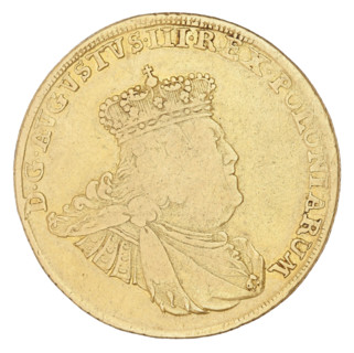 Double Augustor. Maker: Croll, Ernest Dietrich (fl. 1753–1763). Subject: August III Sas (King of