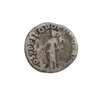 Denarius of Trajan (53–117 CE; emperor 98–117). Obverse: head of Trajan with laurel wreath facing