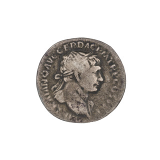 Denarius depicting Fides (personification of Fidelity). Obverse: head of Trajan wearing a laurel