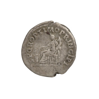 Denarius; Obv.: head of Trajan wearing a laurel wreath facing right; rim inscription IMP TRAIANO