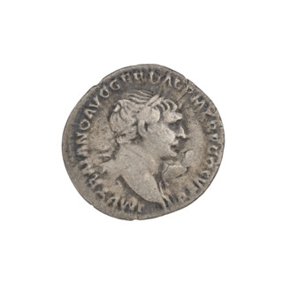 Denarius, Trajan (53–117; Roman emperor 98–117). Obv.: bust of Trajan facing right, wearing a