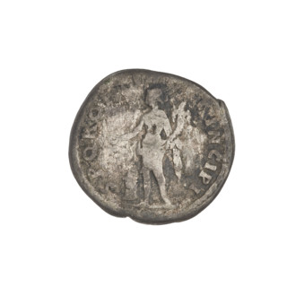 Denarius of Trajan (53–117 CE; Roman emperor 98–117). Obverse: bust of Trajan facing right, wearing