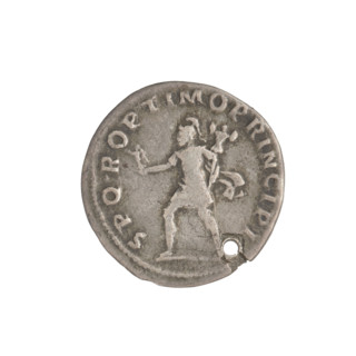 Denarius, Trajan (53–117; Roman emperor 98–117). Obverse: head of Trajan right, decorated with a