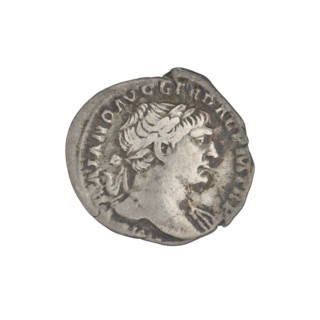 Denarius, Trajan (53–117; Roman emperor 98–117). Obverse: head of Trajan to the right, wearing a