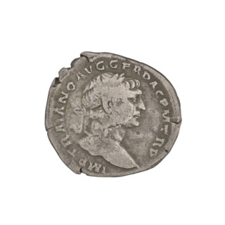 denarius, Trajan (53–117; Roman emperor 98–117); Obv.: head of Trajan to the right, decorated with