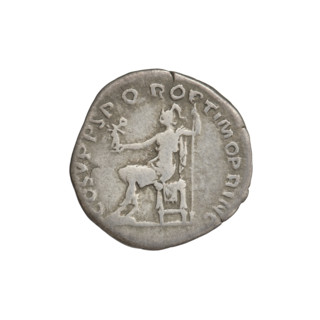 Denarius, Trajan (53–117; Roman emperor 98–117). Obverse: head of Trajan facing right,