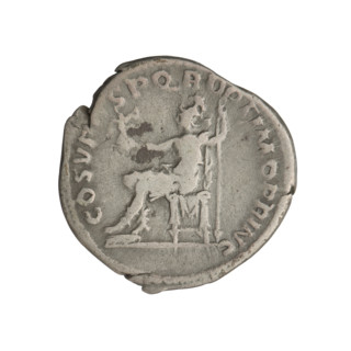 Denarius of Trajan (53–117 CE; Roman emperor 98–117). Obverse: head of Trajan right, decorated with