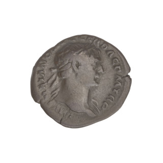 Denarius, Trajan (53–117; Roman emperor 98–117). Obverse: head of Trajan right, decorated with a