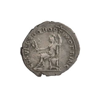 Denarius, Trajan (53–117; Roman emperor 98–117). Obverse: head of Trajan right, decorated with a