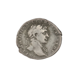 denarius, Trajan (53–117; Roman emperor 98–117); Obv.: head of Trajan right, decorated with a