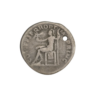 Denarius, Trajan (53–117; Roman emperor 98–117). Obverse: head of Trajan right, decorated with a